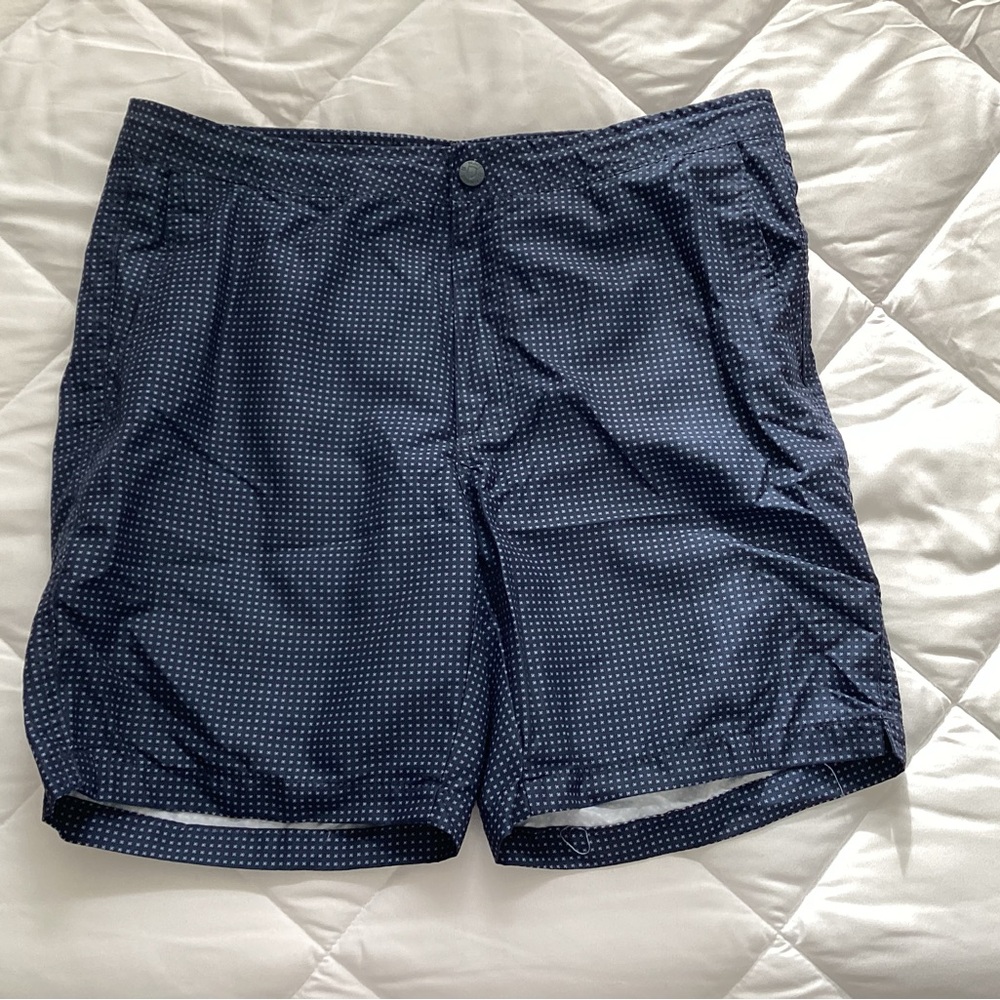 Men’s Black Brown 1826 Navy Blue Swim Shorts.  Size 33 waist.   B8